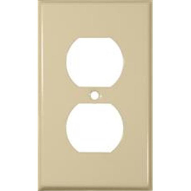 Morris Products 83213 Plaques Murales en Acier Inoxydable 1 Gang Duplex Réceptacle Ivoire