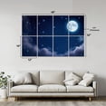 thumbnail image 2 of Classroom 8 Pack Art Acoustic Panels Sound Absorbing Full Moon Night Sky Stars Soft Clouds Blue Dreamy Decorative Soundproof Wall Panels Self Adhesive for Nursery Kids Game Room 48"x32", 2 of 7
