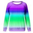 thumbnail image 5 of ShomPort Women's Casual Long Sleeve Gradient Color Tops Crewneck Sweatshirts Cute Loose Pullover, 5 of 5