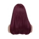 thumbnail image 2 of Hot6sl Liquidación de Ahorros de Verano Peluca de Seda de Alta Temperatura de 40 Cm, Cabello Largo Color Burdeos, Cabello Rizado Centrado con Red Rosa, 2 of 7