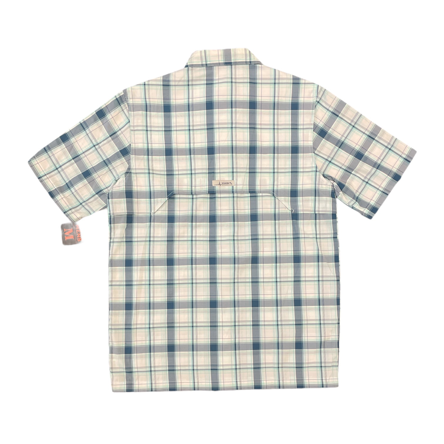 Habit Men's UPF 40 Short Sleeve Vented Premier Fishing Boating Shirt  (Seaside Deep Dive Plaid, S) - Walmart.com