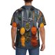 thumbnail image 3 of Fotbe Various Herbs And Spices In Spoons Camisa Estampada de Manga Corta para Hombre, Casual de Verano, Estilo Playero, Sin Arrugas-Small, 3 of 5