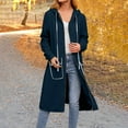 thumbnail image 3 of Otntypg Women's Zip Up Hoodies Drawstring Long Sleeve Fall Tunic Hooded Sweatshirt Loose Oversized Fleece Jacket with Pockets Fall Cardigan Outwear Coats 2025 Blue L, 3 of 6
