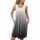 thumbnail image 2 of mfyjkho Vestidos para mujer, Camisón sin mangas con bolsillos y estampado para mujer, camisón plisado con cuello redondo Vestidos maxi para mujer xxl, 2 of 7