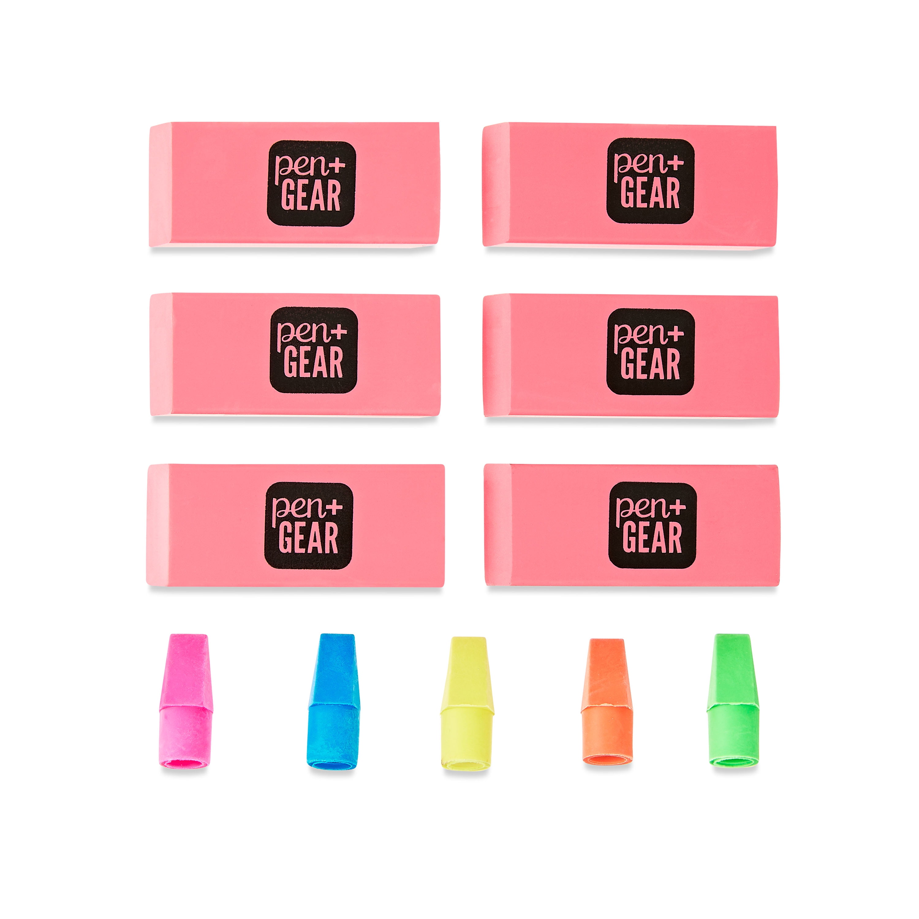 (2 pack) Pen+Gear 11-Count Combo Pack with Pink Block and Pencil Cap Accessories, Assorted Colors