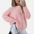 thumbnail image 6 of Women's Oversized Cable Knit Sweater - Chunky Knit Pullover with Timeless Textured Design for Effortless Casual Chic Fall & Winter Fashion, 6 of 7