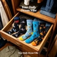 thumbnail image 3 of TELOLY 5Pairs Cute Socks,Sweat-Wicking Odor-Free Womens Crew Socks,Mid-Calf Length Long Socks, 3 of 7