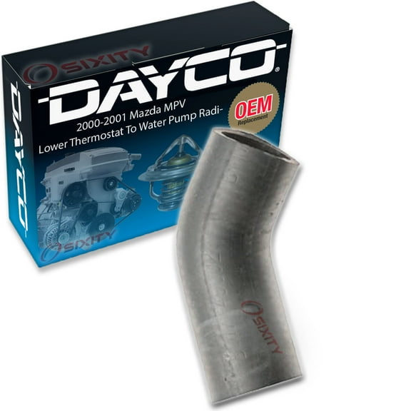 Dayco Lower Thermostat To Water Pump Radiator Coolant Hose compatible with Mazda MPV 2000-2001