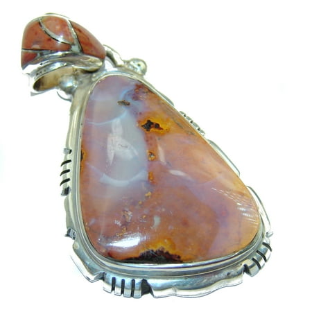 Australian Boulder Opal - Perfection Authentic Australian Boulder Opal .925 Sterling Silver handmade Pendant by SilverRush Style