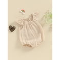 thumbnail image 4 of Suealasg Baby Girls Summer Outfit Short Sleeve Crew Neck Romper Bodysuit 3M 6M 9M 12M 18M 24M Cute One Piece Clothes for Newborn Girls, 4 of 9