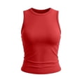 thumbnail image 4 of MAFYTYTPR Women's High Neck Ruched Sides Ribbed Tank Tops Solid Color Spring Summer Casual Tops for Everyday Wear S-XXL, 4 of 7