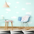 thumbnail image 3 of White CLOUDS 19 BIG Wall STICKERS Kids Room Decor Nursery Decor Peel & Stick Decals, 3 of 6