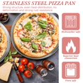 thumbnail image 3 of Juego de 12 soportes para pizza, 4 soportes de metal, 4 sartenes para pizza, 4 espátulas para bodas y fiestas plata redonda, 3 of 6