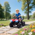thumbnail image 2 of Qaba Kids ATV 4 Wheeler with Music and LED Lights for 37-72 Months, Red, 2 of 10