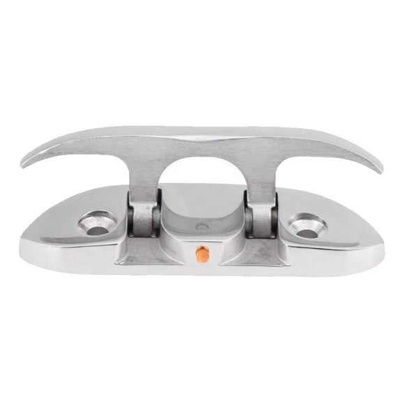 Speravity Taco de muelle plegable para yate de acero inoxidable, espejo desmontable portátil pulido, tacos de canoa para Kayak sin perforaciones Bombillas para automóviles Speravity VI017805-00B