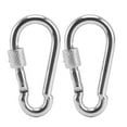 thumbnail image 1 of XingJian LLC Stainless Steel Carabiner Clips - 2Pcs, 8x80mm - Rigging Safety Buckle Accessories, 1 of 10