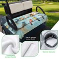 thumbnail image 5 of Golf Cart Seat Covers for 2 Seater,Colorful Oil Painting Microfiber Cart Seat Towel Blanket,Vintage Spring Birds Animals Absorbent Breathable Non Slip Bench Seats Protector for Golf Course 51"x31", 5 of 9