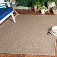 thumbnail image 2 of SAFAVIEH Sisal All-Weather Delroy Solid Indoor/Outdoor Area Rug, Brown, 6'7" x 6'7" Square, 2 of 6