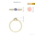 thumbnail image 6 of ANGARA Natural Classic Three Stone Tanzanite and Diamond Ring in 14K Yellow Gold for Women (Size-4mm) | December Birthstone, Birthday, Anniversary, Jewelry Gift for Women | Natural Tanzanite Ring, 6 of 10