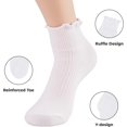 thumbnail image 5 of CoCoMangos 6 Pairs Cute Ruffle Socks for Women, Woman Color Frilly Ankle Socks, Cotton Lettuce edge Stockings for Girls Students, 5 of 8