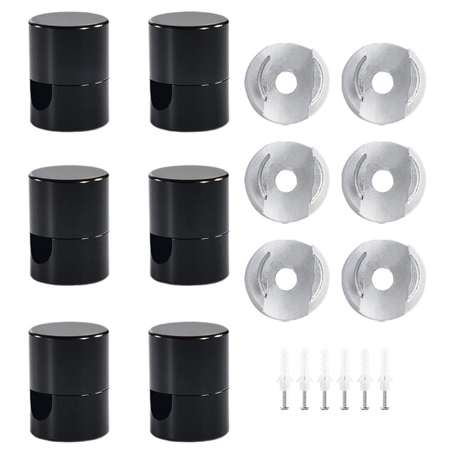 Ganchos Swag de aluminio para colgar cables, 6 piezas, organizador de cables para luces Negro