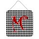 thumbnail image 1 of "Treasures Letter M Initial Monogram-Houndstooth Black Wall o Door Hanging Prints, 6 x 6", multicolor Caroline's Treasures CJ1035-MDS66, 1 of 1