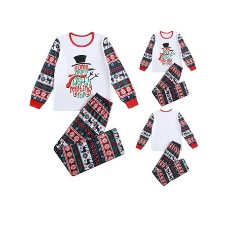 

Huakaishijie Christmas Family Pajamas for Parent-Child Long Sleeve Deer Nightwear