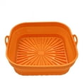 thumbnail image 2 of Silicone Air Fryer Liners Reusable– 8.26in Square Silicone Liners for Air Fryer Basket, Non-Stick Heat Resistant Airfryer Silicone Pot Basket,Oven & Microwave(Orange), 2 of 2