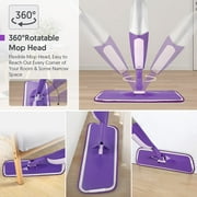 BCOOSS Spray Mops for Floor Cleaning - Microfiber Floor Mop with 550ML Refillable Bottle 3 Washable Pads Kitchen Dry Wet Mop