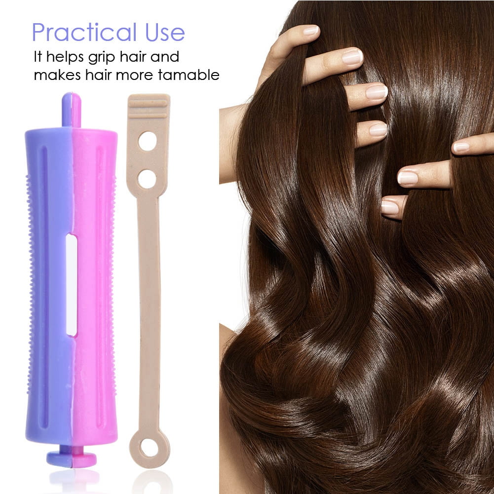 Tebru 8 Sizes Standard Hair Rollers Heat Perm Wave Rod Hair Clip