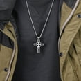 thumbnail image 4 of Celtic Cross Necklace for Men Viking Irish Knot Serenity Prayer Pendant Crucifix Mens Jewelry with Stainless Steel Box Chain, 4 of 5