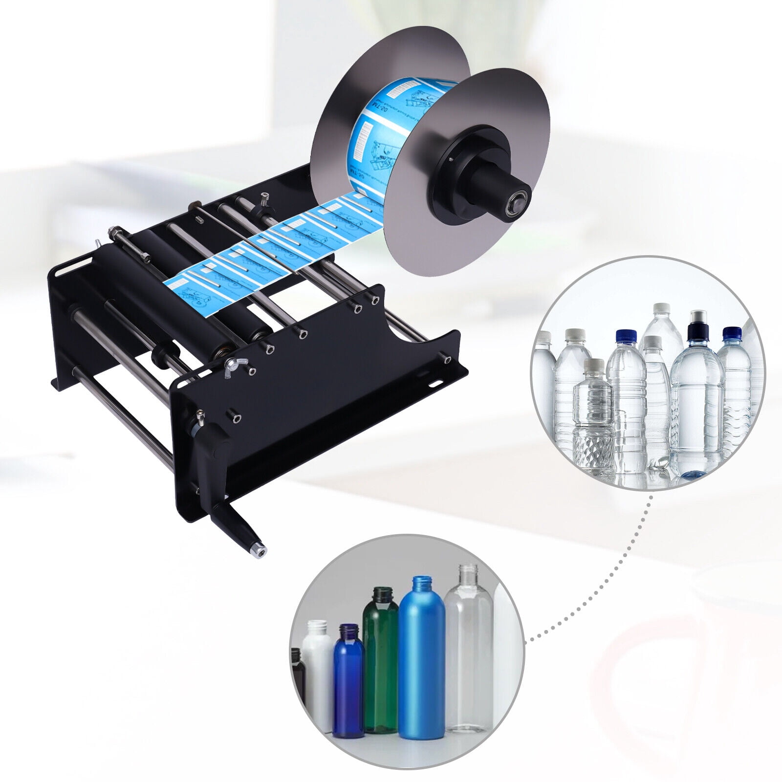 MT-30 Semi-Automatic Round Bottle Labeling Machine Manual Label Printer Maker