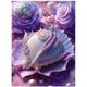 thumbnail image 1 of New Flower 5d Diy Diamond Painting Purple Shell Full Square Romantic Beach Pearl Diamond Embroidery Mosaic Cross Stitch EE3243square 100X130cm Gao Jinjia LED, 1 of 2