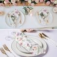 thumbnail image 2 of Cloth Napkins Set of 4 - 20x20 Inches, Pink Spring Floral Washable Reusable Table Napkins, Flowers Botanical Elegant Grey Checkered Soft & Absortbent Dining Napkin for Party Wedding Hotel Restaurant, 2 of 8