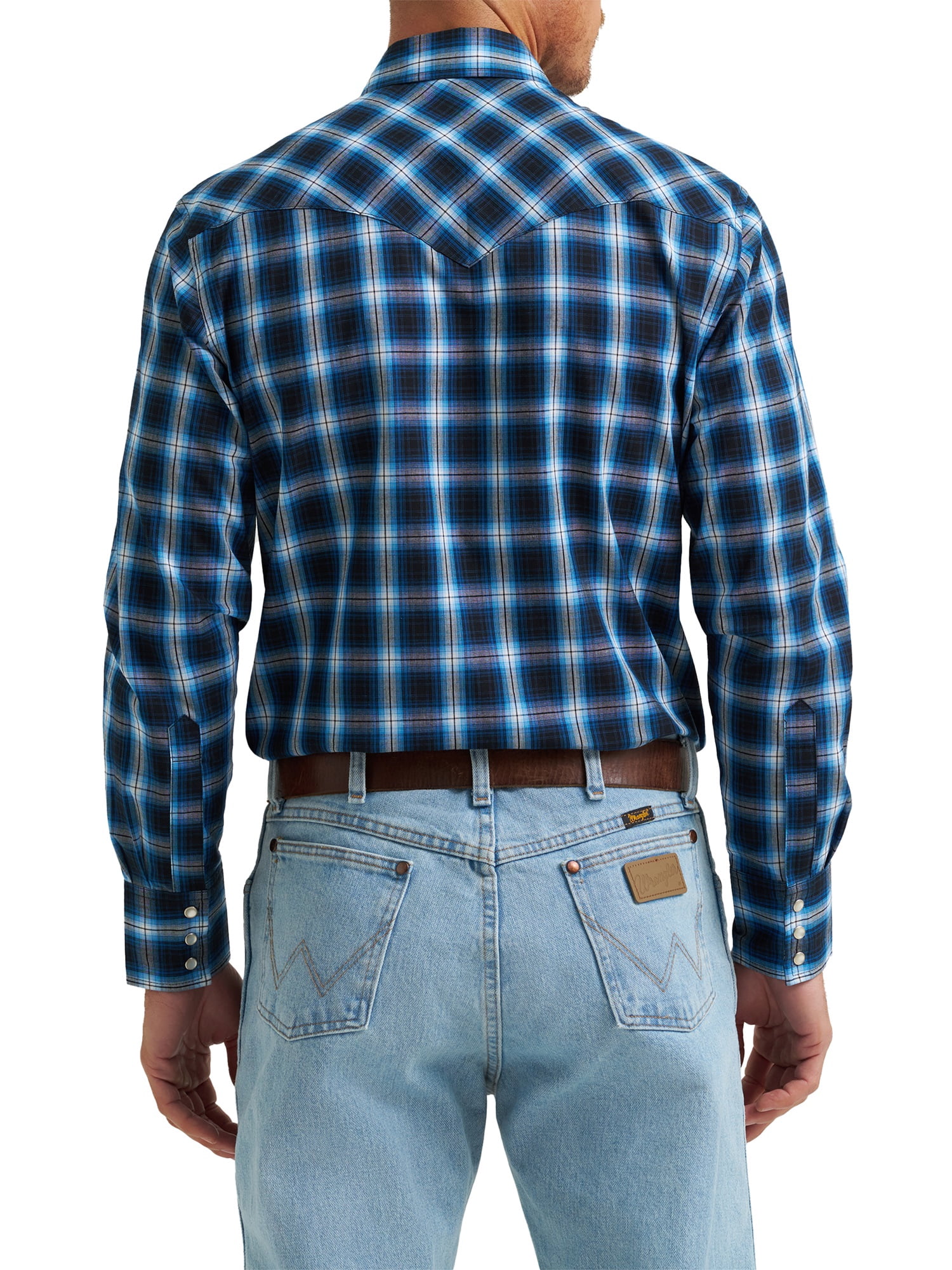 Wrangler® Men's and Big Men's Regular Fit Long Sleeve Western Shirt, Sizes S-5XL