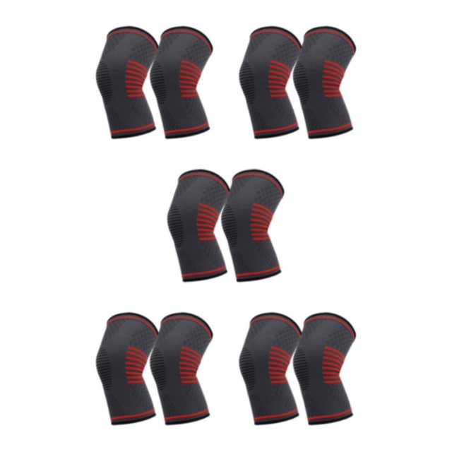 relayinert 2x Lightweight Knee Brace Support For Running Protection And Breathable Durable Knee Pad Comfortable red M 5Set