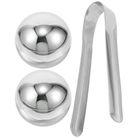 LYTMENT 1 Set Stainless Steel Cooling Balls - Reusable Ice Spheres For Chilling Coffee Tea Wine - Non-Melting Cold Stones For Drinks - Metal Spheres