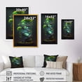 thumbnail image 4 of Designart Bonsai Swirl Tree Neon I Canvas Wall Art, 4 of 5