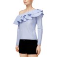 thumbnail image 1 of Mare Mare Gemma - Blusa de un hombro con volantes para mujer, azul, pequeña, 1 of 1