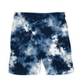 thumbnail image 5 of Dagegui Mens Casual Beach Shorts Tie Dye Printed Summer Shorts Loose Elastic Waist Drawstring Shorts Big and Tall Outdoor Travel Shorts with Pockets Navy XL, 5 of 7