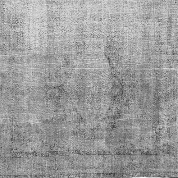 Ahgly Company Indoor Square Persian Gray Traditional Area Rugs, 4' Square