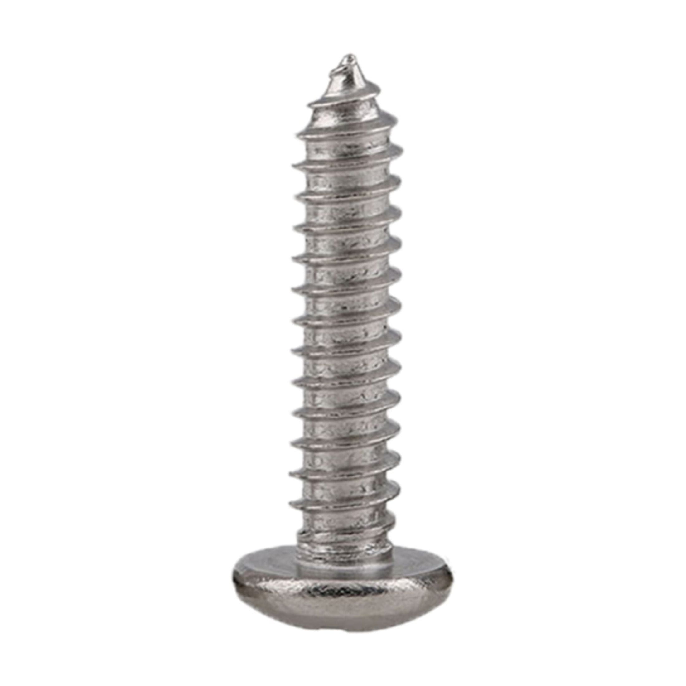 (10pcs) 316 Stainless Steel Self-Tapping Round Head Screws M3.5x45mm (length does not include header).