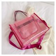 thumbnail image 4 of Bolso de mano transparente de PVC de alta capacidad para mujer, bolsa de mano tipo gelatina, bandolera de un solo hombro, 4 of 5