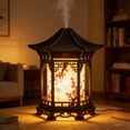 thumbnail image 4 of Difusor de aromas Pagoda con luz nocturna, humidificador ultrasónico de 160 ml para dormitorio – 2 modos de niebla, LED blanco cálido y frío, difusor de aceites esenciales USB silencioso par, 4 of 5