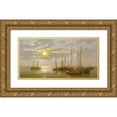 thumbnail image 1 of Obuchovsky, Yury 18x11 Gold Ornate Wood Framed with Double Matting Museum Art Print Titled - Ride. Moonlight Night, 1 of 4