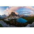thumbnail image 2 of L. Zhang, Jenny 32x21 White Modern Wood Framed Museum Art Print Titled - Sunrise At Mt. Assiniboine, 2 of 4