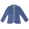 thumbnail image 5 of WEIYLL Womens Fall Tops Denim Jacket Stand Collar Slim Fit Stretch Lightweight Versatile Blue Ladies Fall Tops ,M, 5 of 5