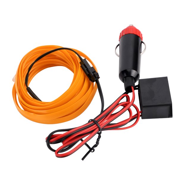 Kenally Tira de luces LED para iluminación Interior de coche de 3M, guirnalda de luces LED para coche, línea de tubo de cuerda de alambre, tira de luz Automoción decorativa y accesorios amarillo Kenally VI000918-09B