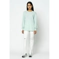 thumbnail image 2 of John Elliott Women's Relaxed Jersey Long Sleeve Tee T-Shirt in Sail (3 (Large), Sail), 2 of 4