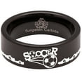 thumbnail image 5 of Soccer Tungsten Carbide Ring, 5 of 9